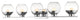 Osono Collection 5 Light Vanity in Chrome  Finish
