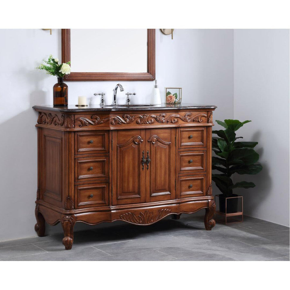 48" Single Bathroom Vanity Set, Teak