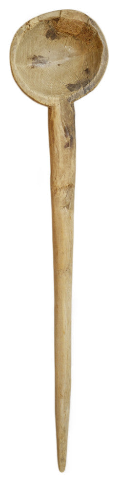 Consigned Old Bleached Wood Indian Spoon