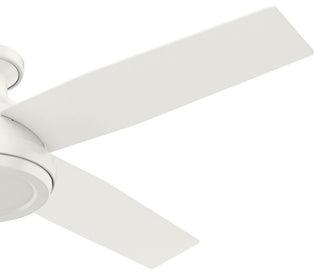 Hunter Fan Company  52" Dempsey Low Profile  Ceiling Fan + Remote, Fresh White