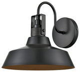 1 Light 10 in. Powder Coated Black Outdoor