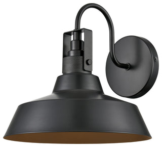 1 Light 10 in. Powder Coated Black Outdoor