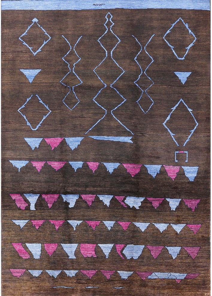 Ahgly Company Indoor Rectangle Mid-Century Modern Area Rugs, 2' x 4'