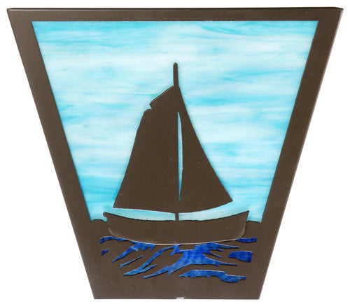 13 Wide Sailboat Wall Sconce