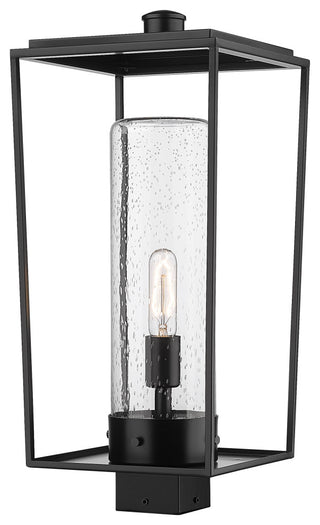 Z-LITE 594PHBS-BK 1 Light Outdoor Post Mount Fixture, Black