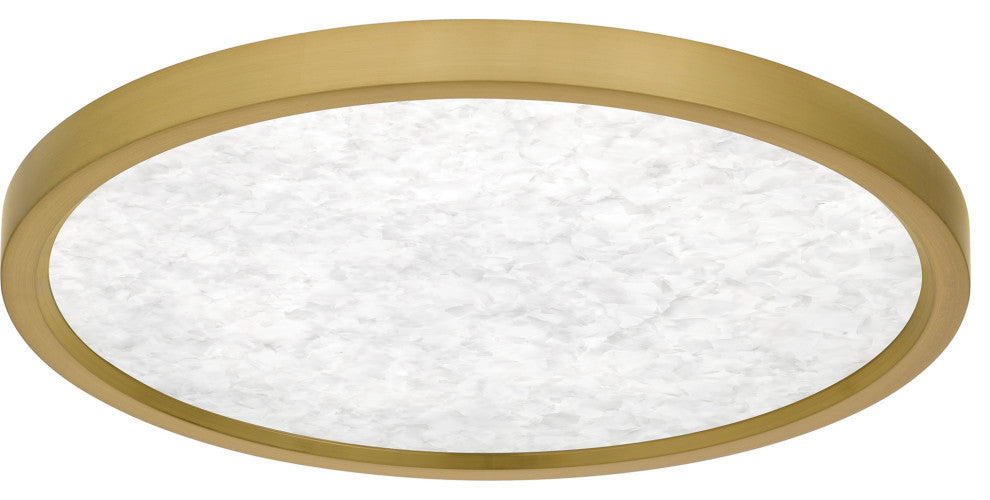 Quoizel OSTA1715 Outskirts 15"W LED Flush Mount Ceiling Fixture - Brushed Gold