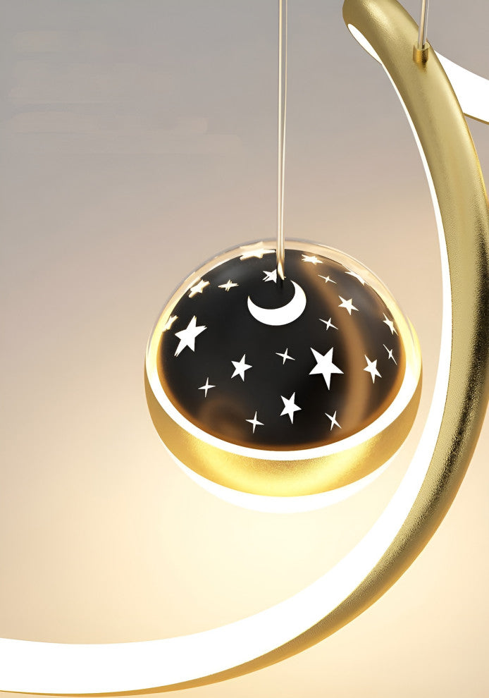 Impruneta | Modern Beautiful LED Hanging Chandelier for Living Room, Gold, Dia19.7xh5.1", Three Colors No Remote