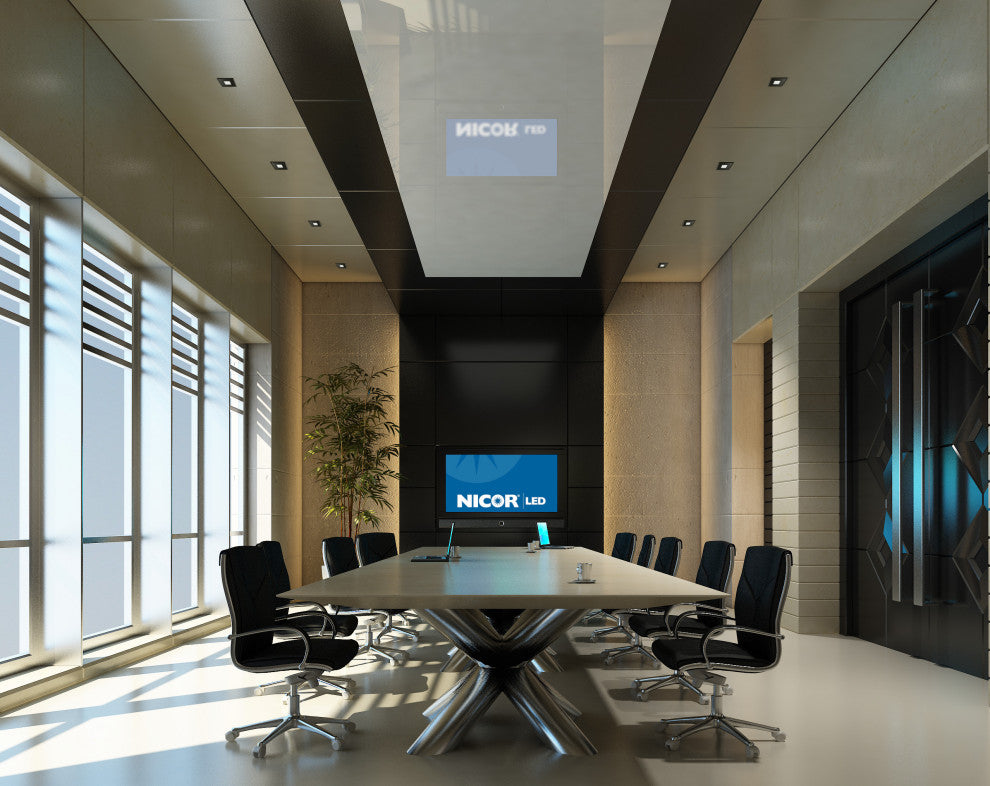 SureFit(v3) LED Flush Mount Ceiling Light, 4000K with Square Nickel Trim