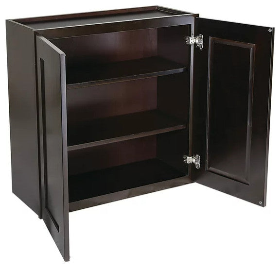 Wall Storage Cabinet, Framed Doors With Soft Close Function & Inner Shelf, 24"