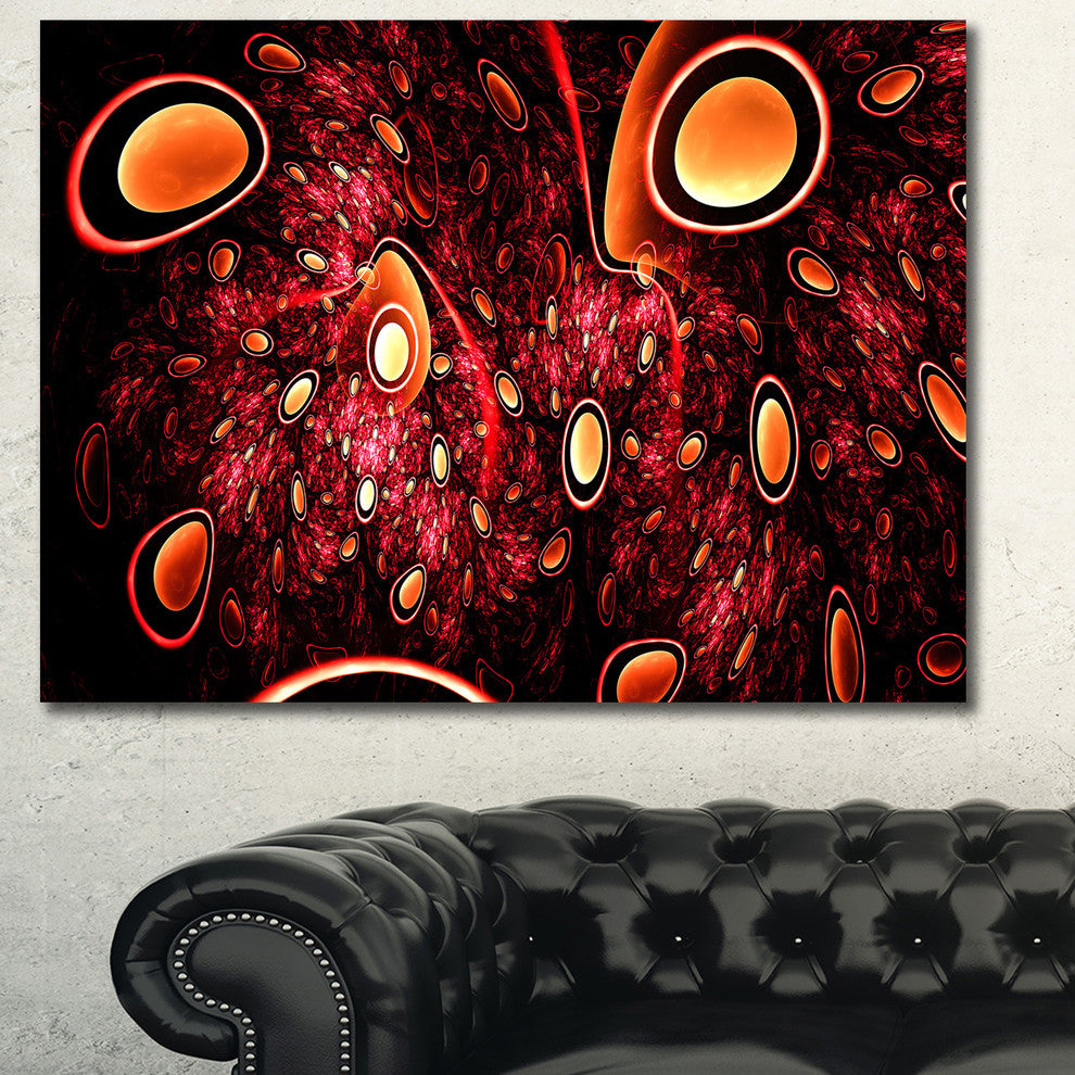 Red 3D Surreal Abstract Design, Oversized Abstract Canvas Art Print, 60x40