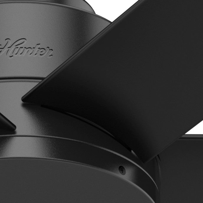 Hunter 44" Kennicott Matte Black Outdoor Ceiling Fan With Wall Control