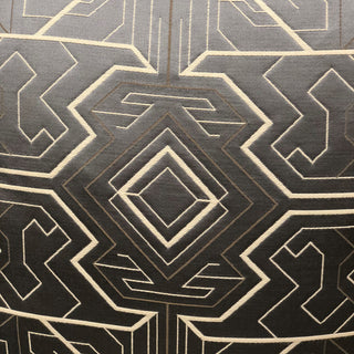 Plutus Daria Moss Silver Geometric Luxury Throw Pillow, 20"x20"