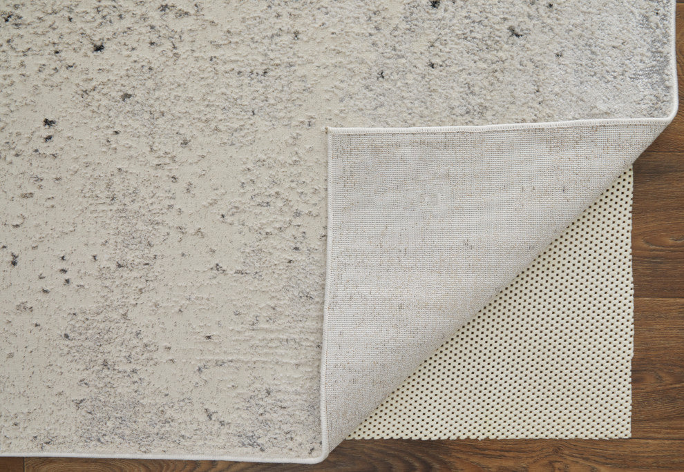 Oria Industrial Abstract Area Rug, Ivory/Gray/Black, 8'x10'