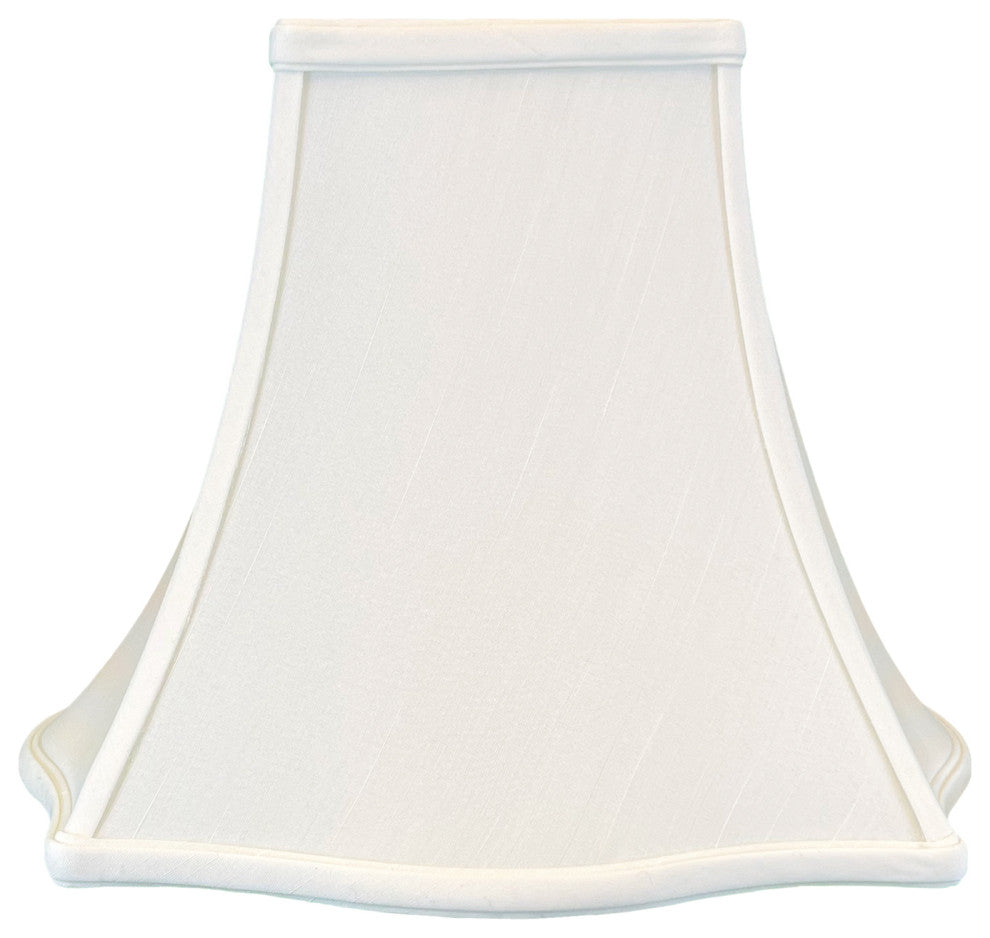 Royal Designs Fancy Square Bell Basic Lamp Shade, White, 4x10x8.5, Set of 2