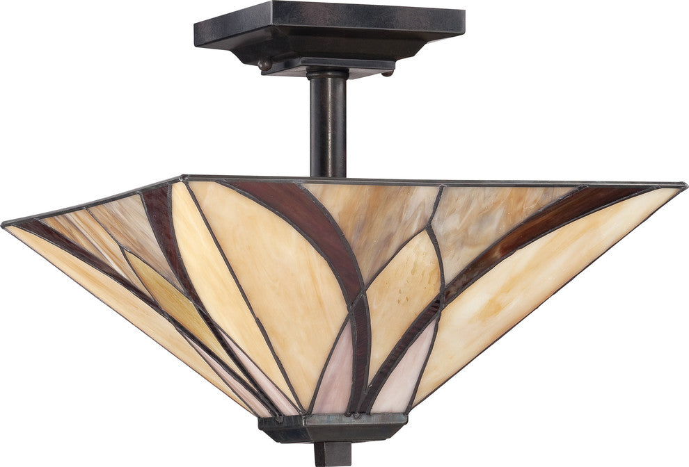 Quoizel TFAS1714VA Two Light Semi Flush Mount Asheville Valiant Bronze