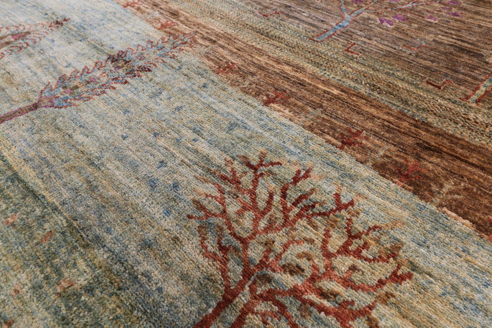 Hand Knotted Tribal Persian Gabbeh Wool Rug 9' 0" X 11' 10" Q5324