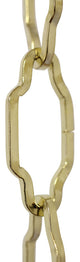 RCH Hardware Steel Cathedral Chandelier Chain, 2 Sizes, 3', Polished Brass, U45