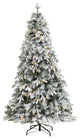 5' Flocked Vermont Mixed Pine Faux Christmas Tree With 150 Clear LED Lights