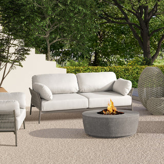 Jasper 73" Weaving Outdoor Patio Sofa, Wheat Beige