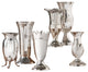 Two's Company Queen Anne's, Set of 6, Silver-Plated Brass Vases