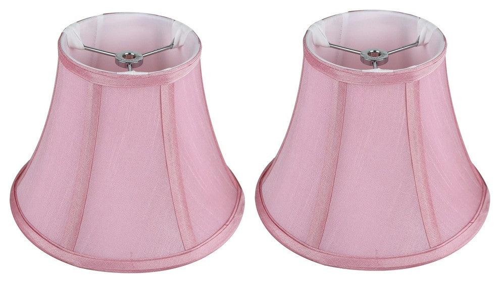Bell Lamp Shade, 5x9x7", Pink, Set of 2