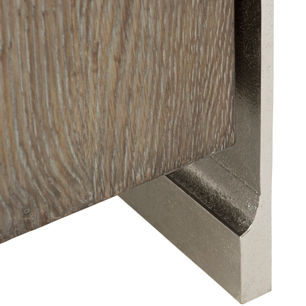 Close-up of the leg/corner on a white background.