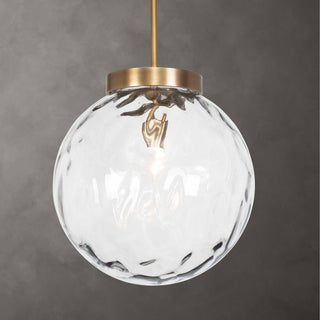 Uttermost Gaia 1 Light Watered Glass Pendant