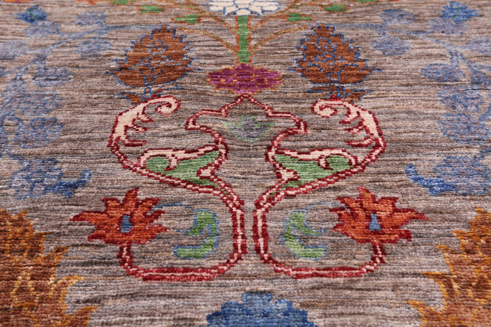 8' 3" X 10' 0" Persian Sarouk Hand-Knotted Wool Rug Q7609