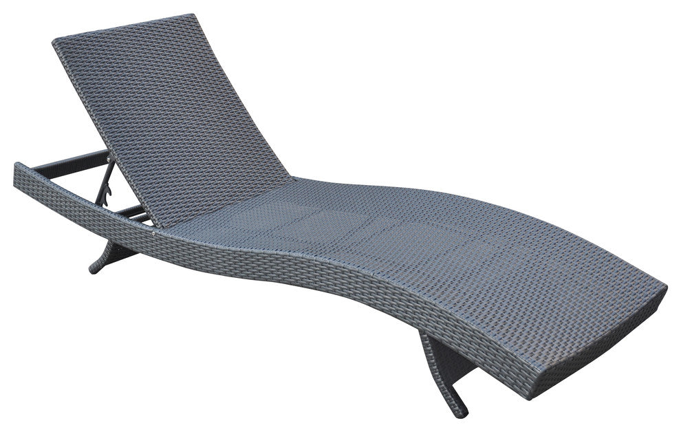 Cabana Outdoor Adjustable Wicker Chaise Lounge Chair