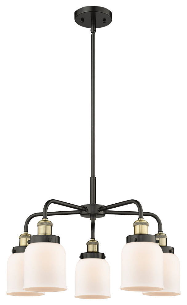 Innovations Cone 5 23" Chandelier Black Antique Brass