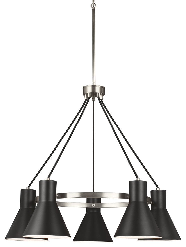 Generation Lighting Lighting 5-Light Chandelier, Brushed Nickel