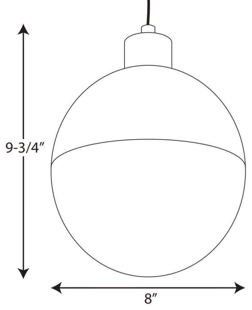 Globe LED 1-Light LED Pendant, Brushed Bronze
