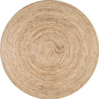 Nuloom Rigo Hand Woven Farmhouse Jute Area Rug, Natural 3'Round