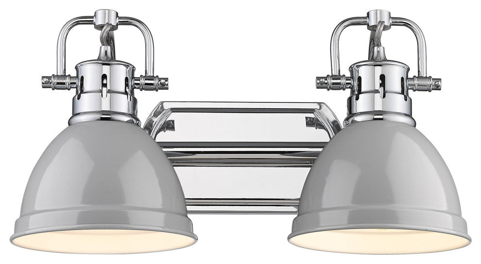 Duncan 2 Light Bath Vanity With Gray Shades Shade