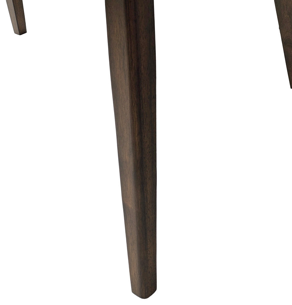 GDF Studio 5-Piece Mid-Century Dining Set, 4 Chairs, Dark Gray/Walnut/Brown