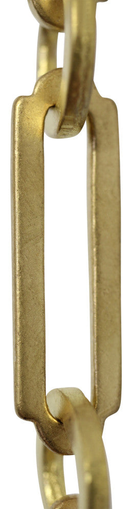 RCH Hardware Brass Rectangle Chandelier Chain, 3', Acid Dipped, W40