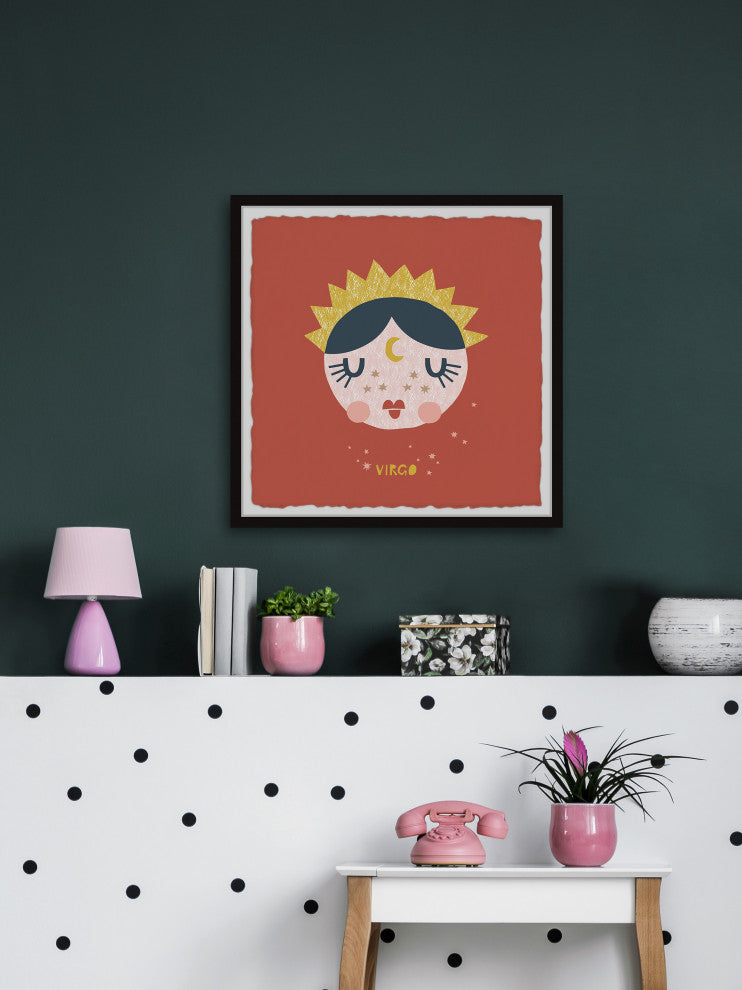 "Virgo" Framed Painting Print, 18x18