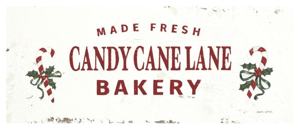 "Christmas in the Heartland V Red Words" Paper Print by James Wiens, 52"x22"
