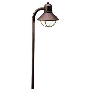 Low Voltage 1 light Path and Spread - 6 inches wide-Olde Brick Finish