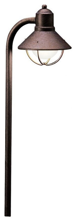 Low Voltage 1 light Path and Spread - 6 inches wide-Olde Brick Finish