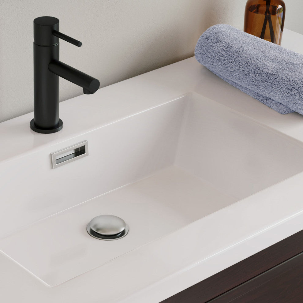 The Shiloh Bathroom Vanity, Dark Walnut, 48", Single Sink, Freestanding