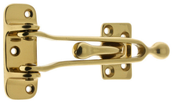 Security Guard with Ball End, Polished Brass