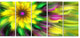 Dance of Yellow Exotic Flower, Floral Canvas Art Print, 60"x28", 5 Panels