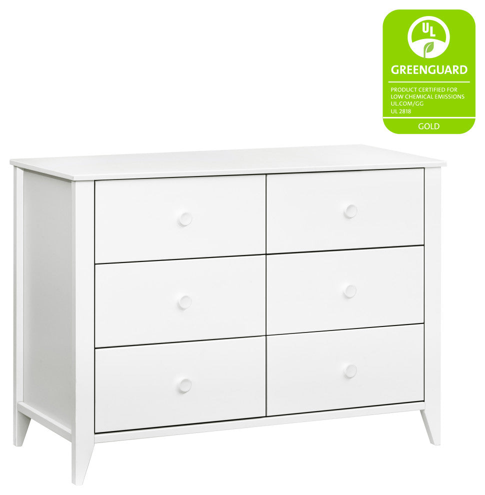 Sprout 6-Drawer Double Dresser, White