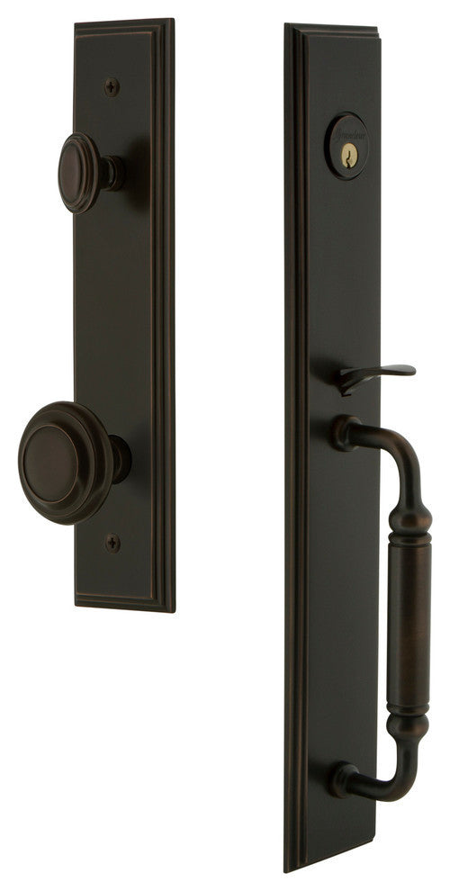 Carre' 1-Piece Dummy Handleset, C Grip and Circulaire Knob, 848985