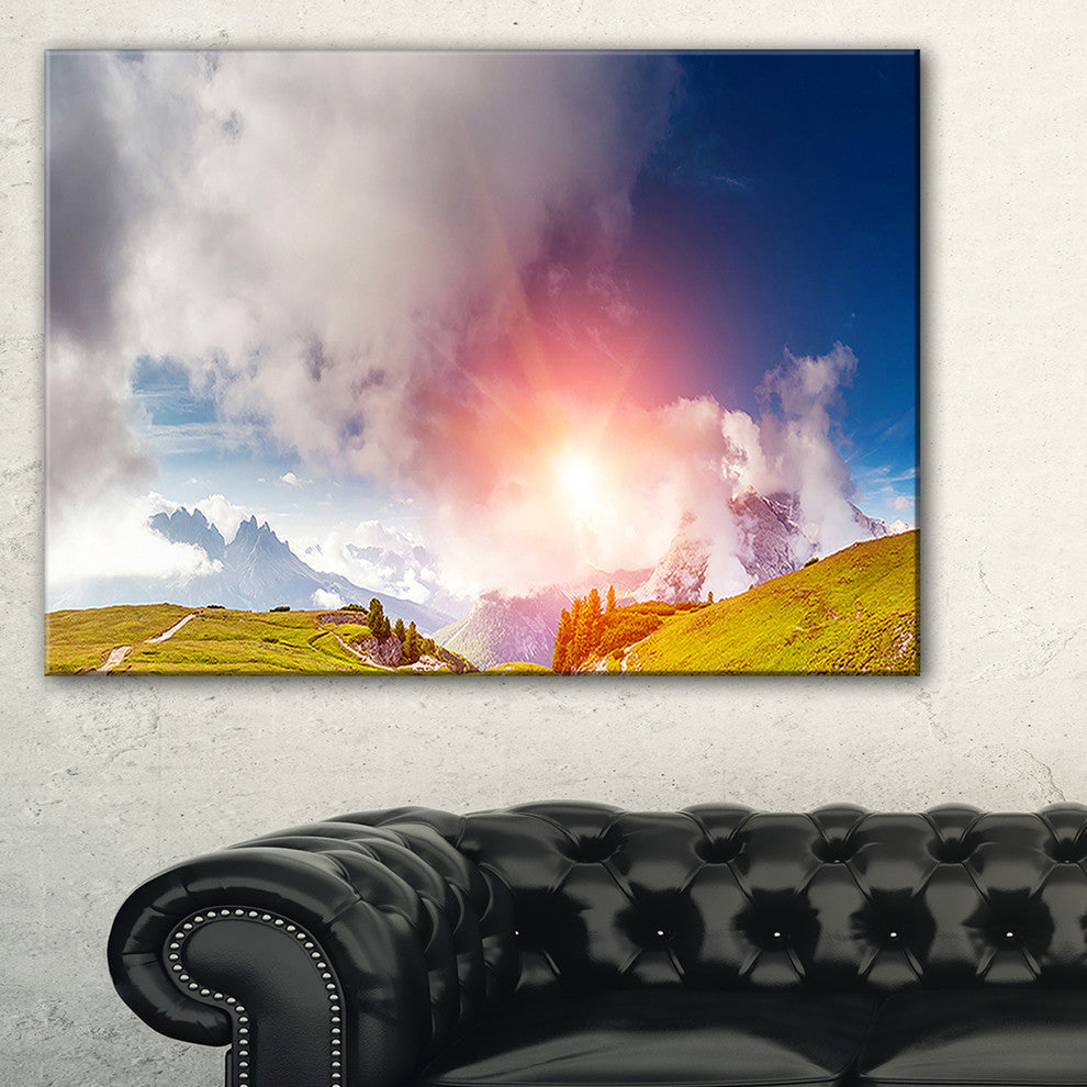 "Cadini Di Misurina Range At Sunset" Landscape Wall Art, 40"x20"