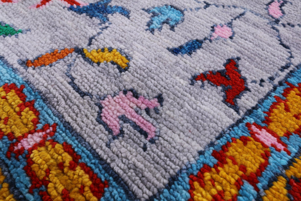 9' Square Turkish Oushak Hand Knotted Wool Rug - Q13427