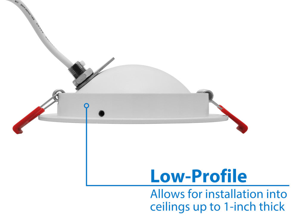 DGF 4" Selectable Canless Floating Gimbal LED Recessed Downlight, White