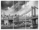 "Gray Manhattan Skyline" Photography Metal Wall Art, 3 Panels, 36"x28"