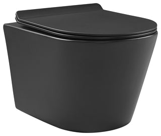 Calice Wall-Hung Round Toilet Bowl, Matte Black